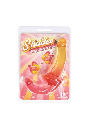 Shades - 9.5 Inch Strapless Double Dong - Pink to Orange