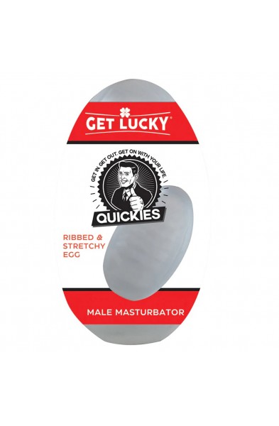 Get Lucky Quickies Ribbed and Stretchy Egg Male Masturbator