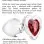 Red Heart Gem Glass Plug - Medium