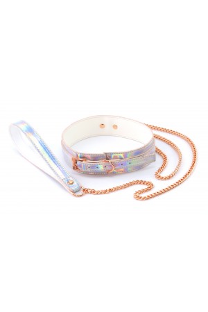 Cosmo Bondage - Collar and Leash - Rainbow