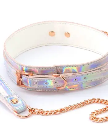 Cosmo Bondage - Collar and Leash - Rainbow