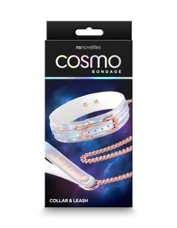 Cosmo Bondage - Collar and Leash - Rainbow