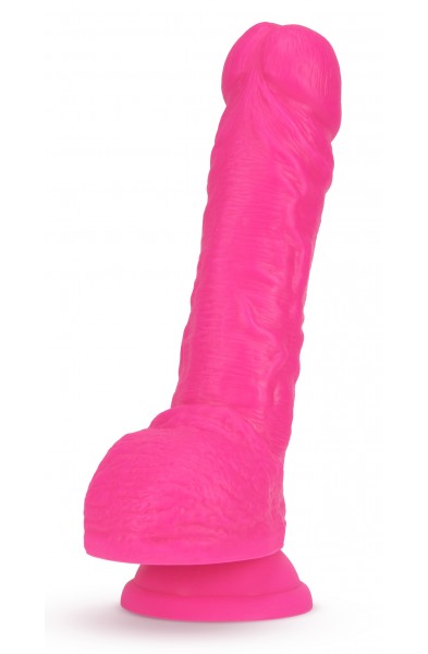 Neo - 9 Inch Dual Density Dildo - Neon Pink