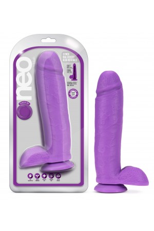 Neo - 10 Inch Dual Density Dildo - Neon Purple