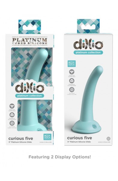 Dillio Platinum - Curious Five 5 Inch Dildo - Teal