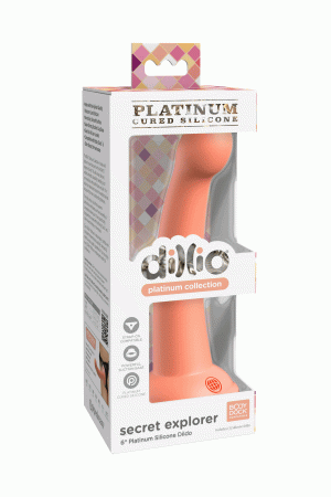 Dillio Platinum - Secret Explorer 6 Inch Dildo -  Peach