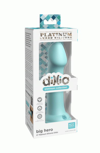 Dillio Platinum - Big Hero 6 Inch Dildo - Teal