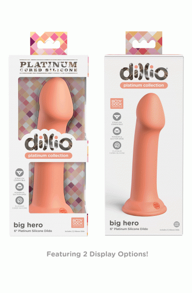 Dillio Platinum - Big Hero 6 Inch Dildo - Peach