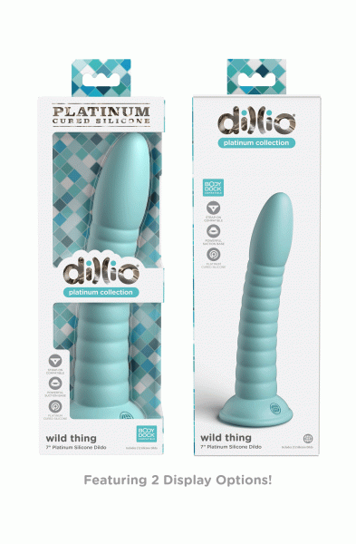 Dillio Platinum - Wild Thing 7 Inch Dildo - Teal