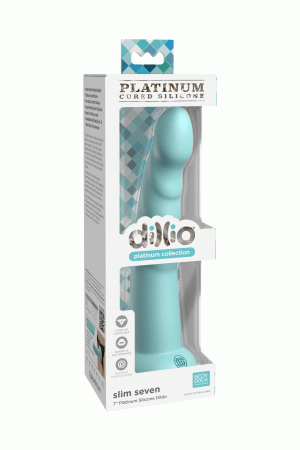 Dillio Platinum - Slim Seven 7 Inch Dildo - Teal