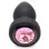 28x Silicone Vibrating Pink Gem Anal Plug With  Remote - Small