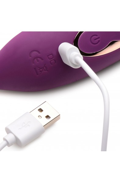 Slim Pulse 7x Pulsing Clit Stimulator and  Vibrating Egg - Purple