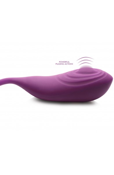 Slim Pulse 7x Pulsing Clit Stimulator and  Vibrating Egg - Purple