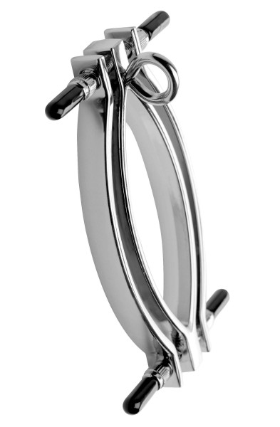 Pussy Tugger Adjustable Pussy Clamp With Leash -  Silver