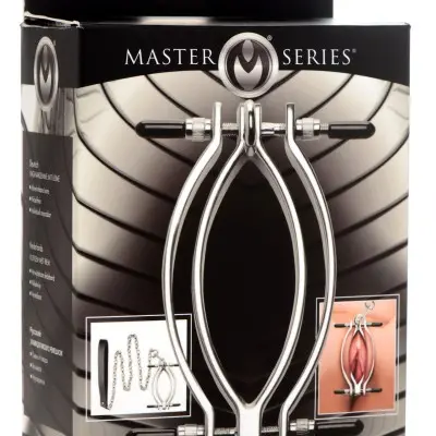 Pussy Tugger Adjustable Pussy Clamp With Leash -  Silver