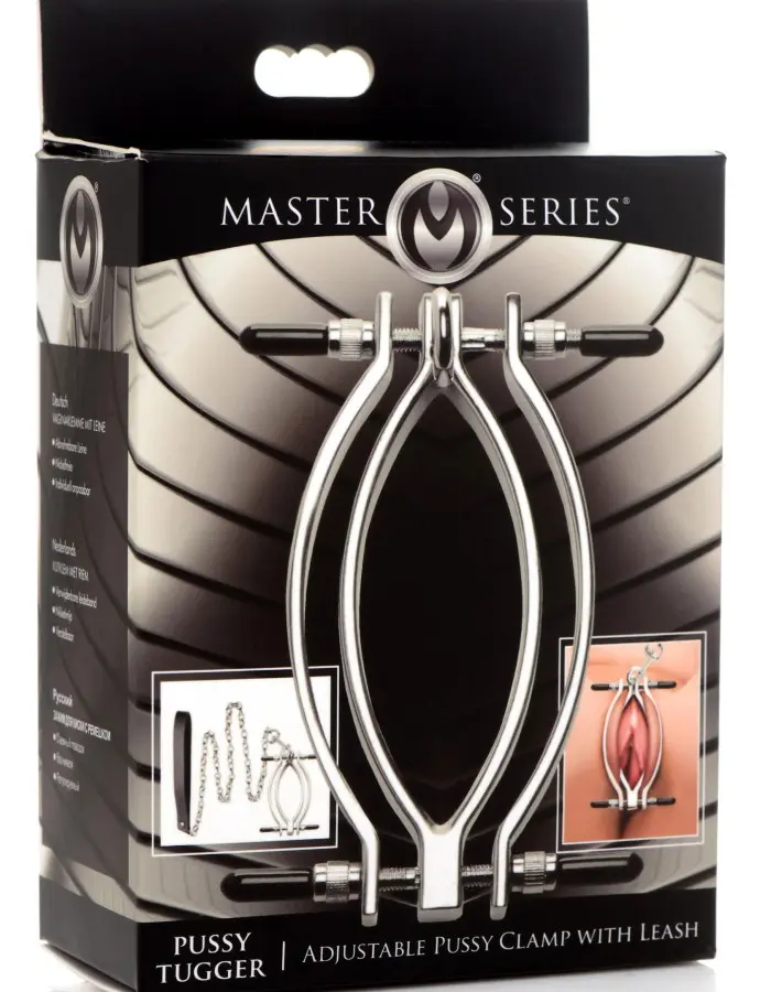 Pussy Tugger Adjustable Pussy Clamp With Leash -  Silver