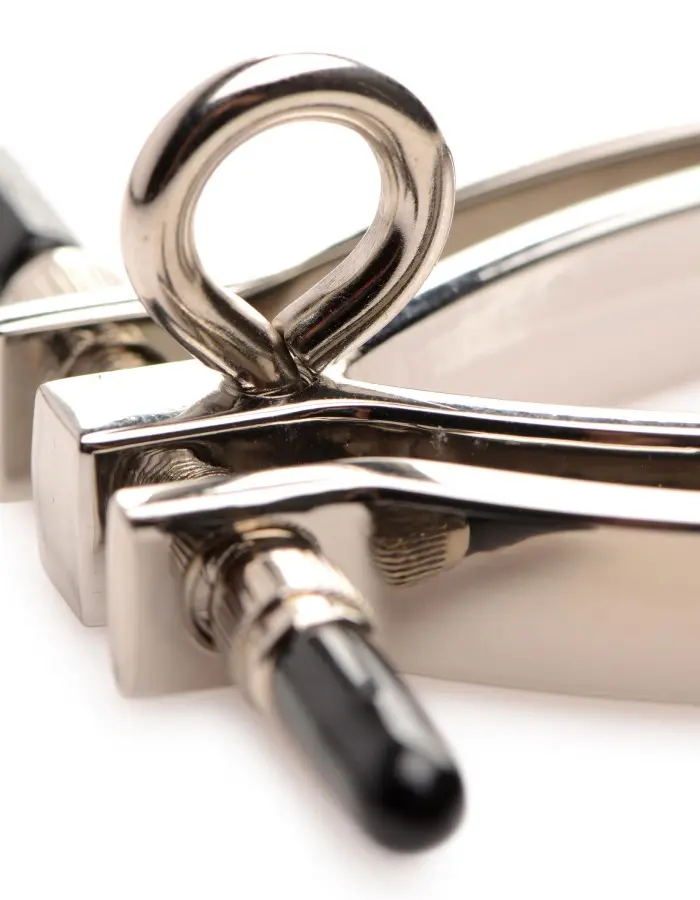 Pussy Tugger Adjustable Pussy Clamp With Leash -  Silver