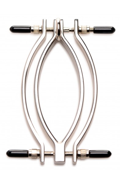 Pussy Tugger Adjustable Pussy Clamp With Leash -  Silver