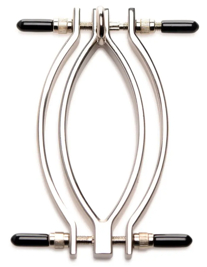 Pussy Tugger Adjustable Pussy Clamp With Leash -  Silver