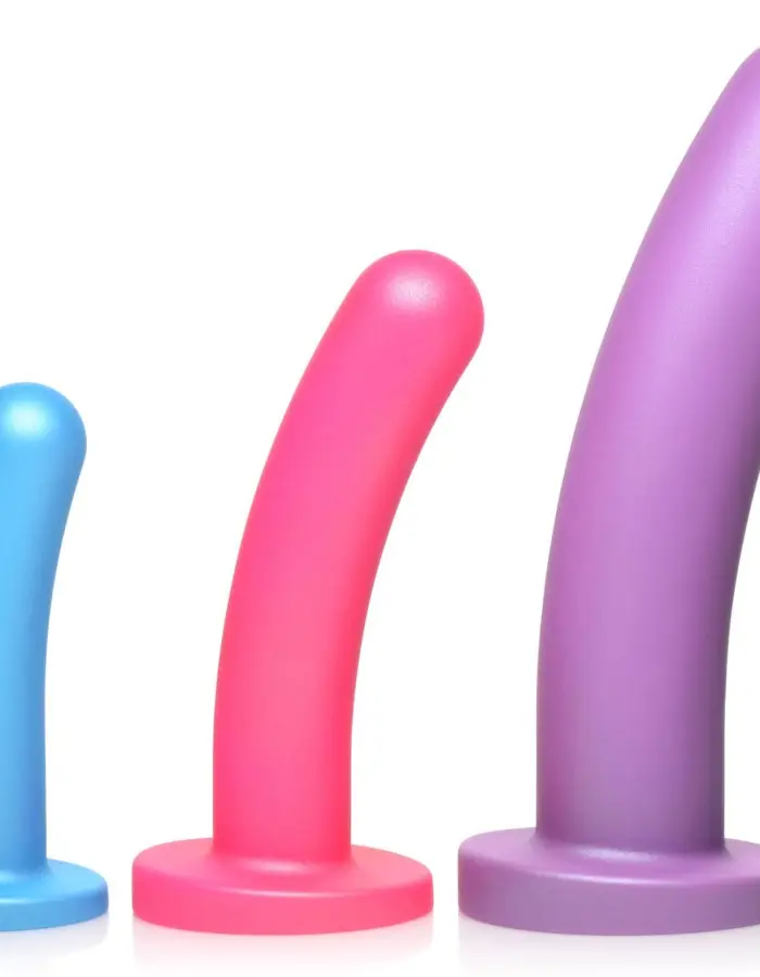Triple Peg 28x Vibrating Silicone Dildo Set With Remote