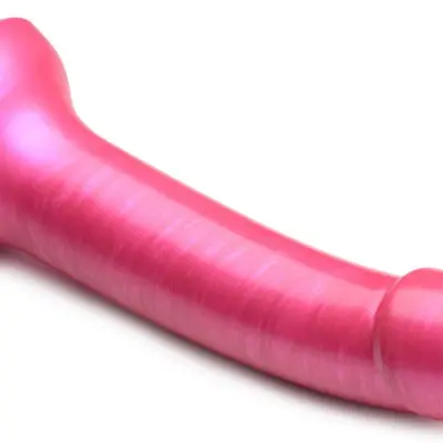 G-Tastic 7 Inch Metallic Silicone Dildo - Pink