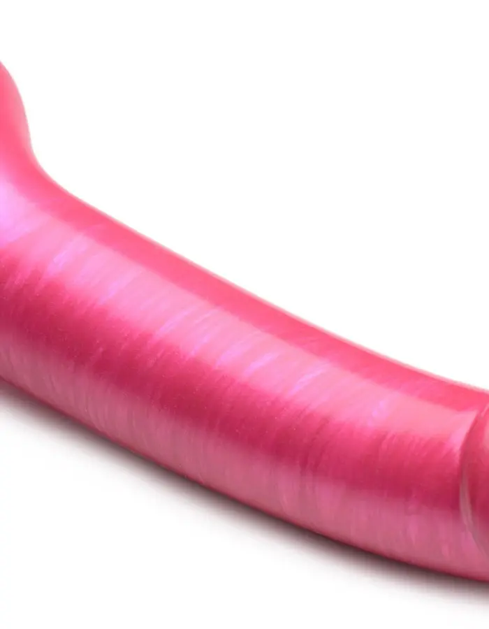 G-Tastic 7 Inch Metallic Silicone Dildo - Pink