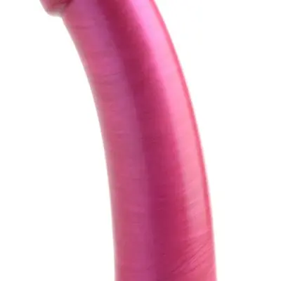 G-Tastic 7 Inch Metallic Silicone Dildo - Pink