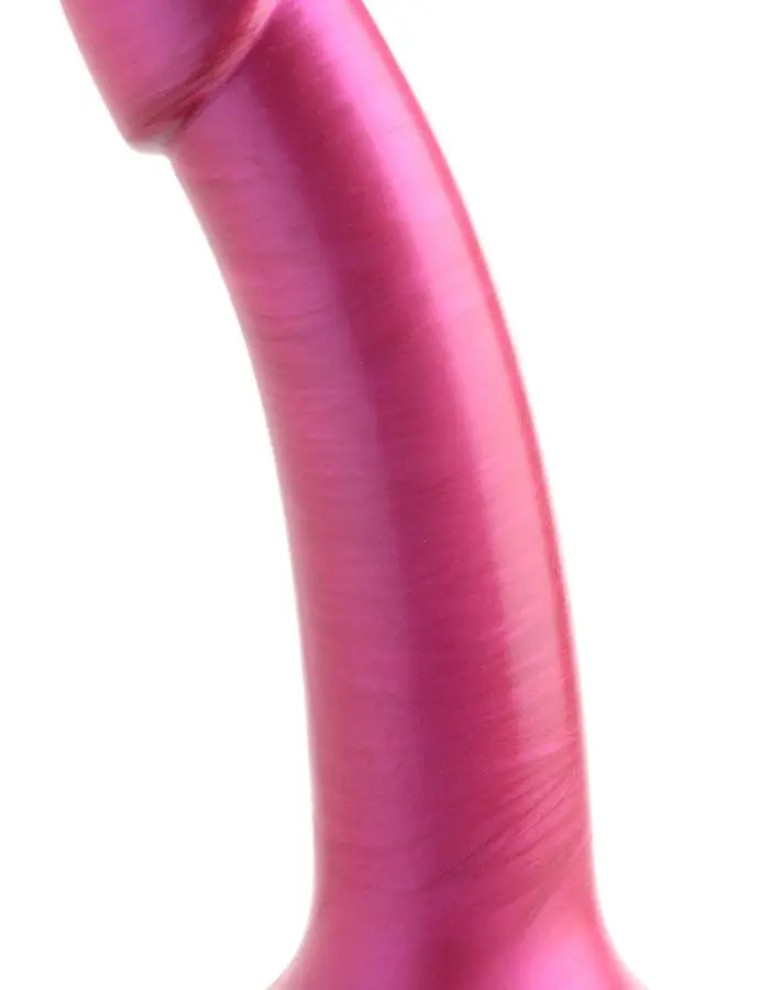 G-Tastic 7 Inch Metallic Silicone Dildo - Pink