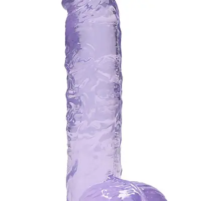 6 Inch Realistic Dildo With Balls - Purple