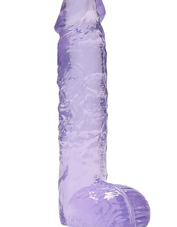 6 Inch Realistic Dildo With Balls - Purple