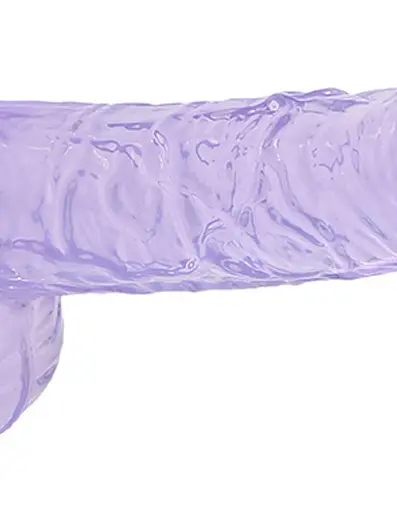 6 Inch Realistic Dildo With Balls - Purple