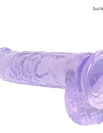 6 Inch Realistic Dildo With Balls - Purple
