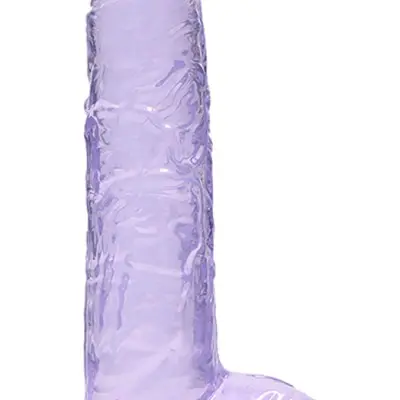 6 Inch Realistic Dildo With Balls - Purple