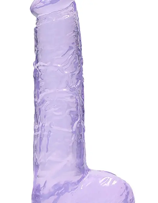 6 Inch Realistic Dildo With Balls - Purple