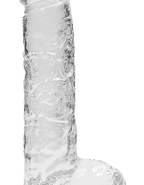 6 Inch Realistic Dildo With Balls - Translucent