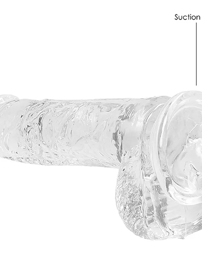 6 Inch Realistic Dildo With Balls - Translucent