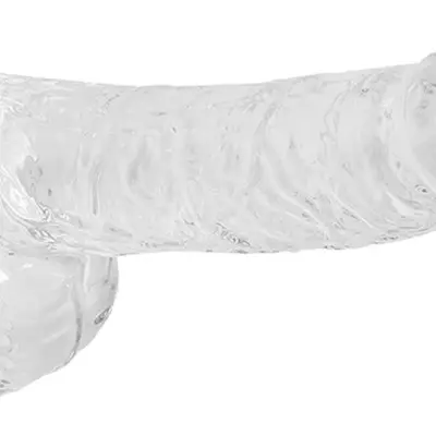 6 Inch Realistic Dildo With Balls - Translucent