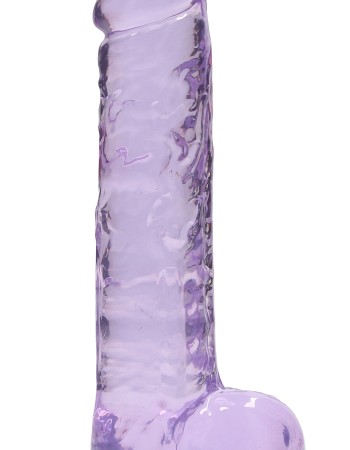 7 Inch Realistic Dildo With Balls - Purple