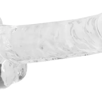 7 Inch Realistic Dildo With Balls - Translucent