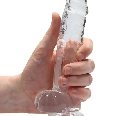 7 Inch Realistic Dildo With Balls - Translucent