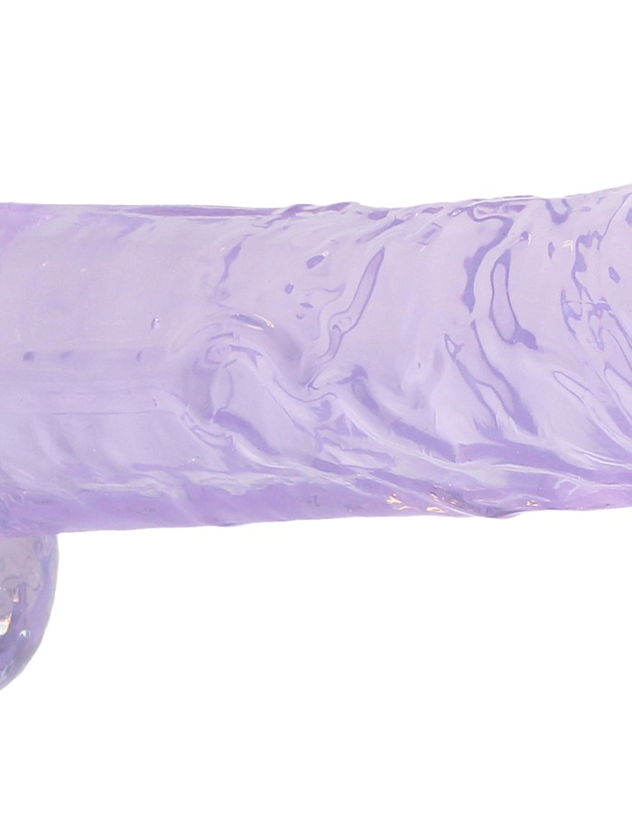 8 Inch Realistic Dildo With Balls - Purple