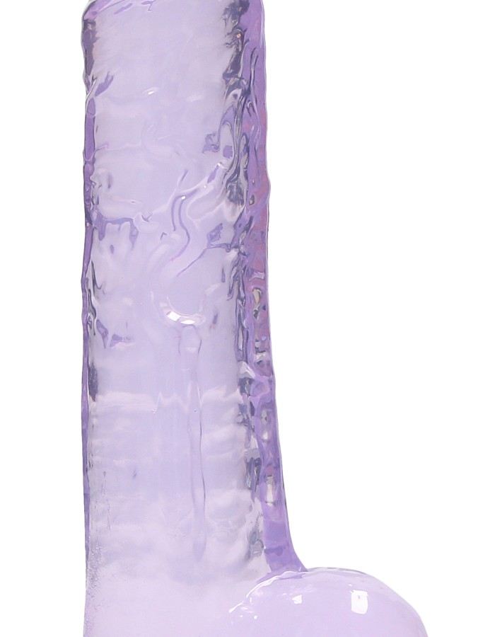 8 Inch Realistic Dildo With Balls - Purple