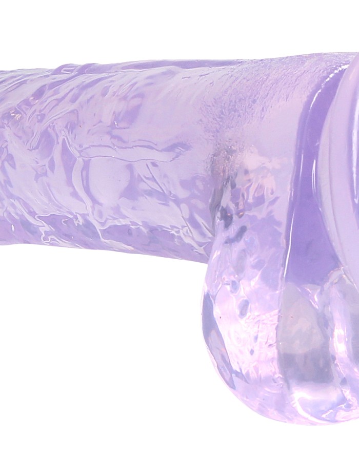8 Inch Realistic Dildo With Balls - Purple