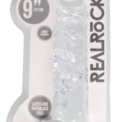9 Inch Realistic Dildo With Balls - Translucent