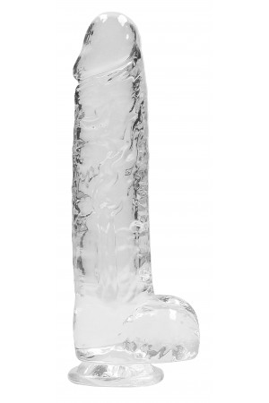 9 Inch Realistic Dildo With Balls - Translucent