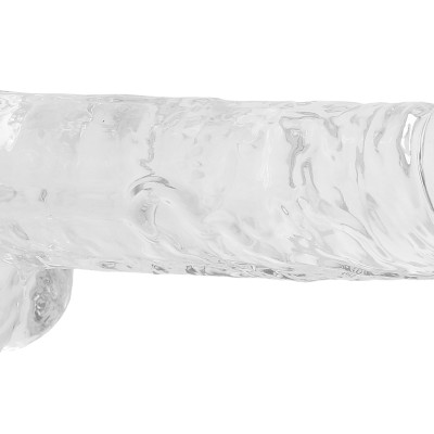 9 Inch Realistic Dildo With Balls - Translucent