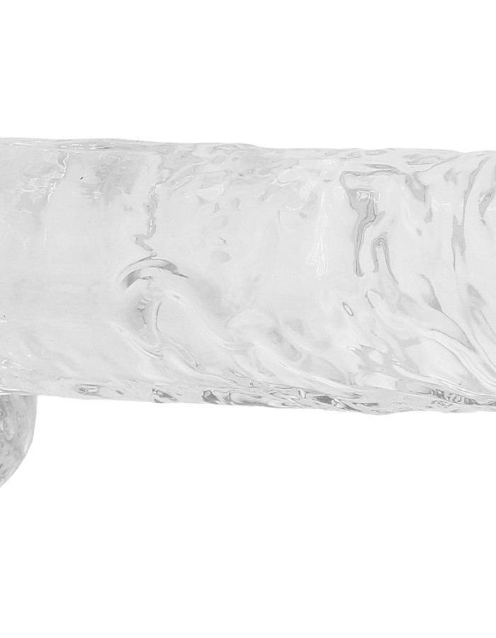 9 Inch Realistic Dildo With Balls - Translucent