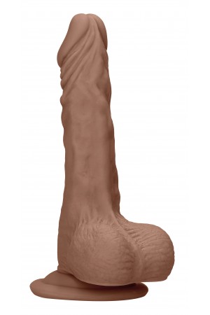 8 Inch Dong With Testicles - Tan