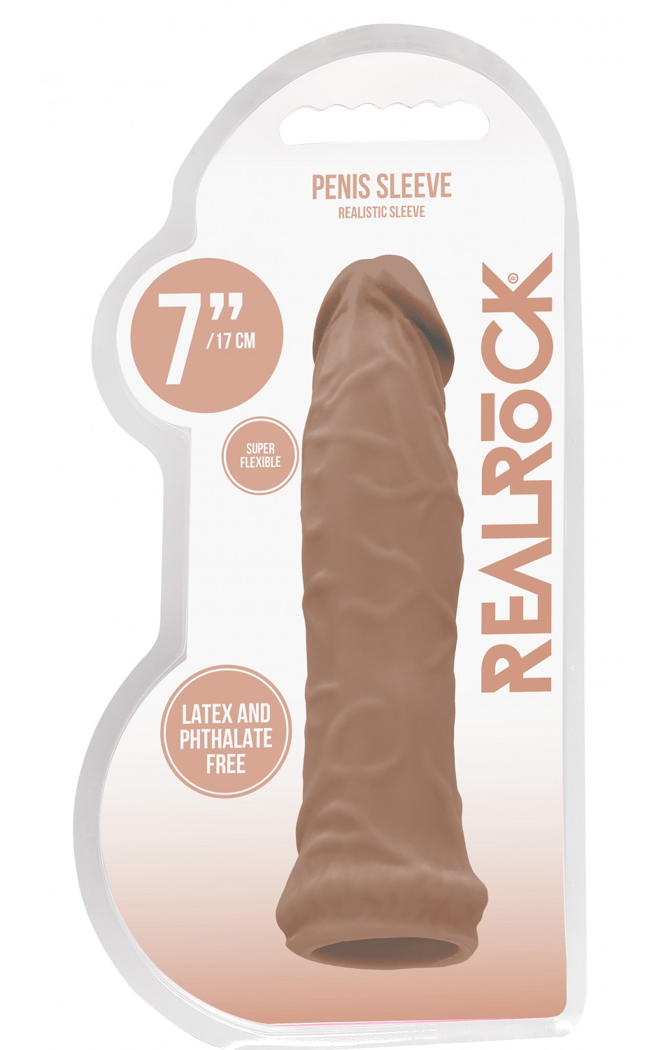 6 Inch Penis Sleeve - Tan - SH-REA105TAN