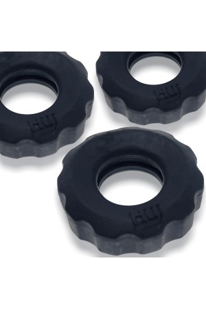 Super Huj - 3-Pack Cockrings - Tar Ice